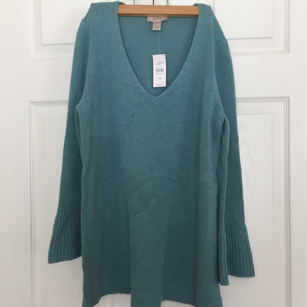 Loft seafoam knit sweater